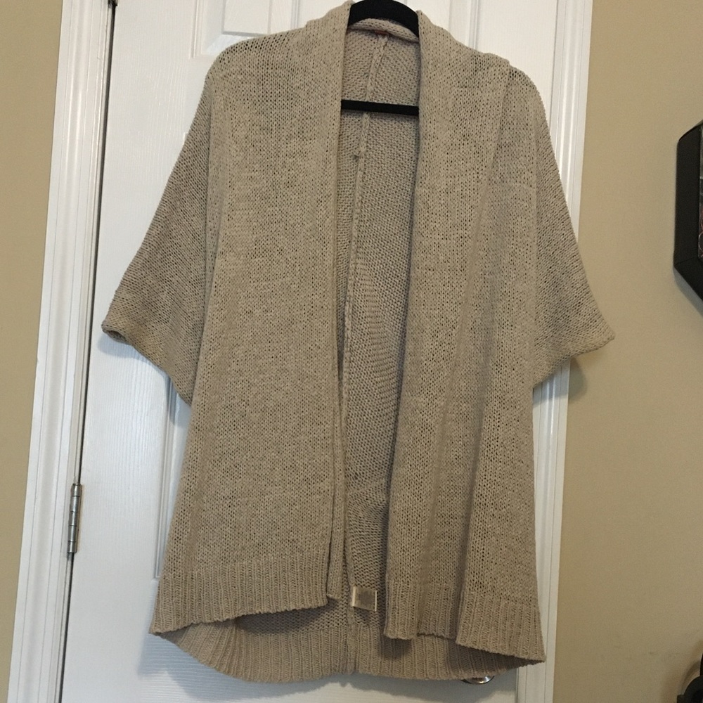 Cardigan Knitted Tan Color
